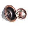 PB PVD Sink Basket Drainer, Antique Bronze Color, Custom Made In China, with Antique Copper Plug