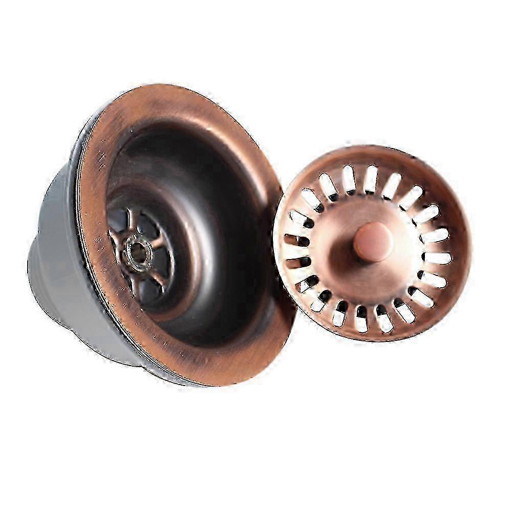 PB PVD Sink Basket Drainer, Antique Bronze Color, Custom Made In China, with Antique Copper Plug