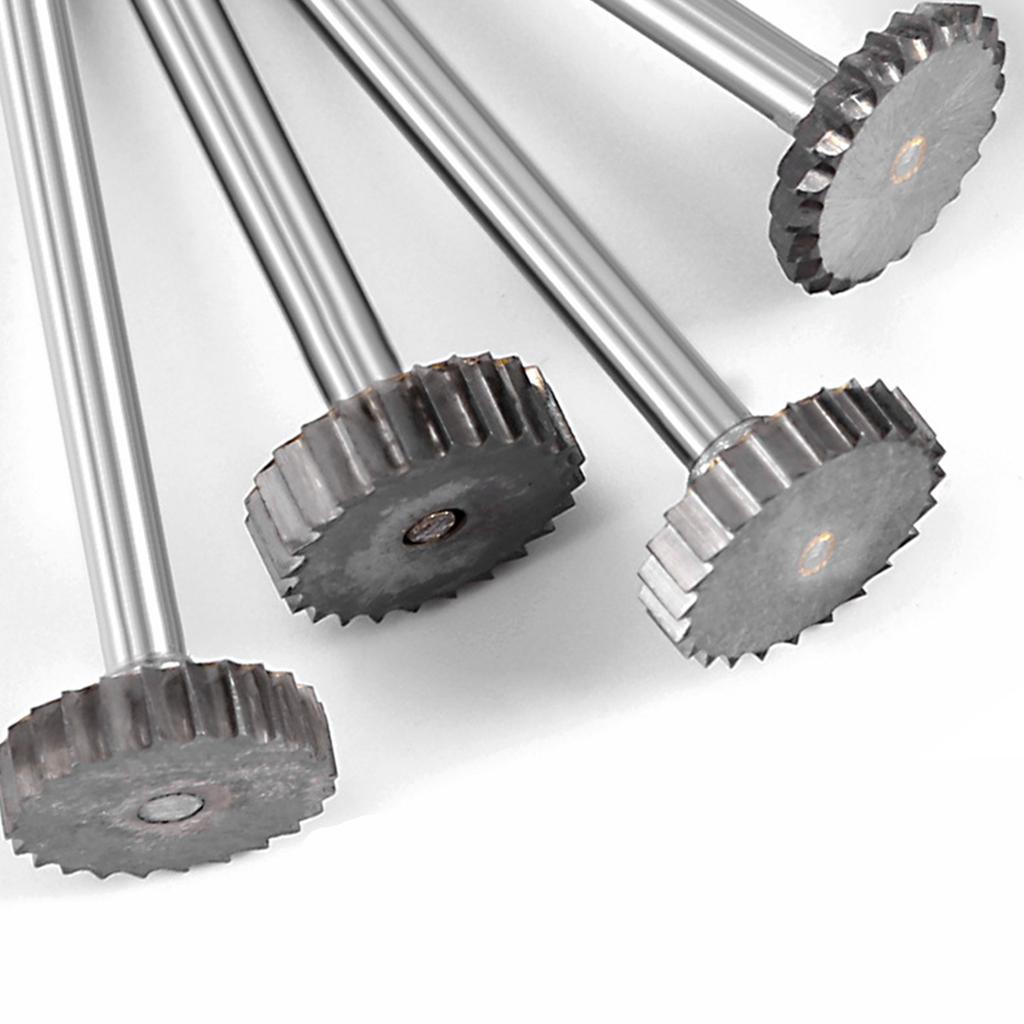 Cemented Carbide T Shaped Rotary Burr Cutter Round Shank Electric Grinding Head For Metal Wood Stone Engraving