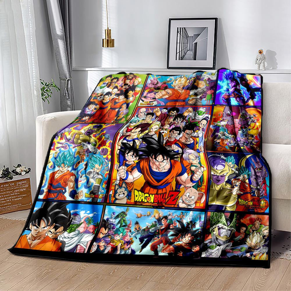 Dragon Ball Characters Blankets Are Suitable for Living Rooms,making Them an Ideal Choice for Outdoor Travel and Gifts.