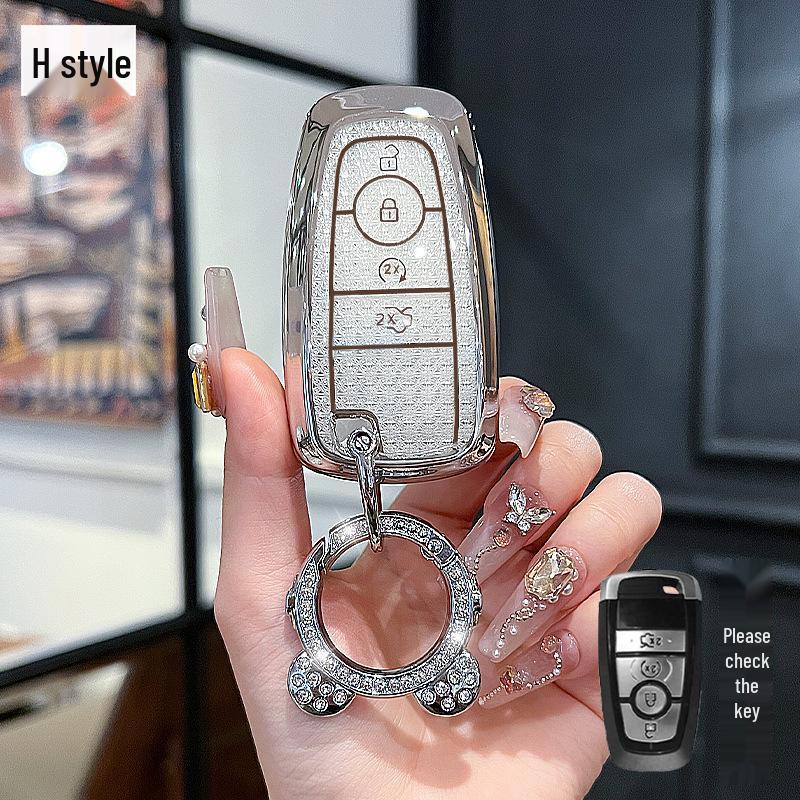 Luxury Key Cover for Ford Mondeo, Edge, Explorer, and Escort Models.
