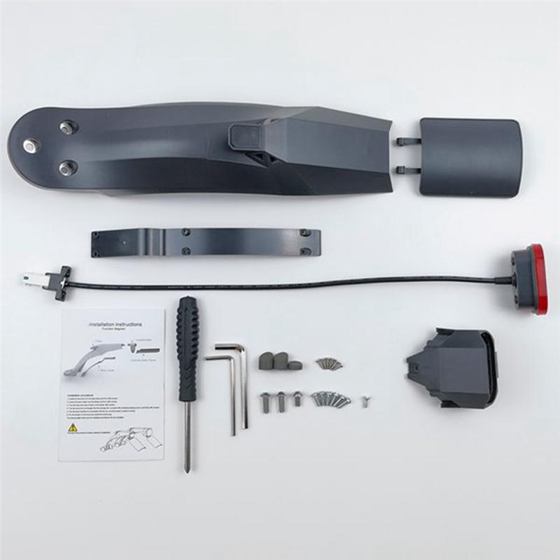 NOVÉ-Blatníky na koloběžku Zadní blatník Sada zadního světla S klopnou na SPZ Pro elektrické koloběžky Xiaomi, M365/PRO, Červená Snadná instalace