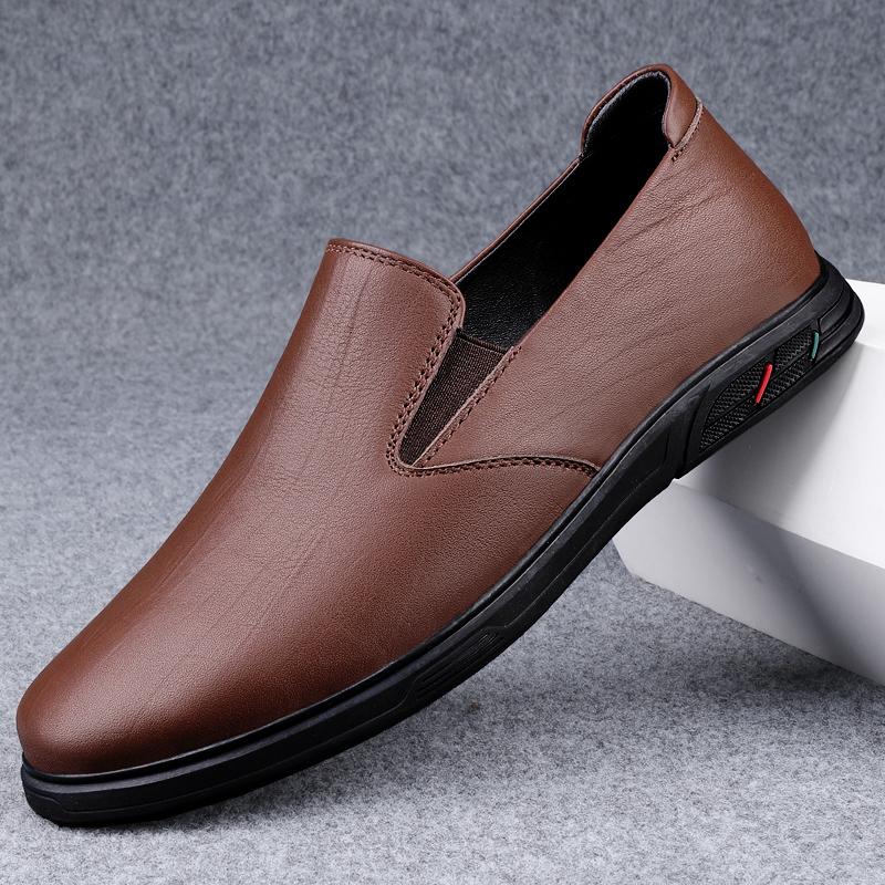 Fashion Luxury Brand Men Genuine Leather Casual Shoes Elegantes Business Office Loafers Man Driving Moccasins Comfortable Slip on Flats