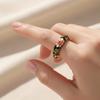 Adjustable Flower Enamel Ring Dripping Oil Engagement Opening Ring Colorful Jewelry Flower Finger Ring Wedding