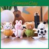 Cartoon Cute Football Dog Rabbit Plush Keychain Pendant Pp Cotton Children Gift