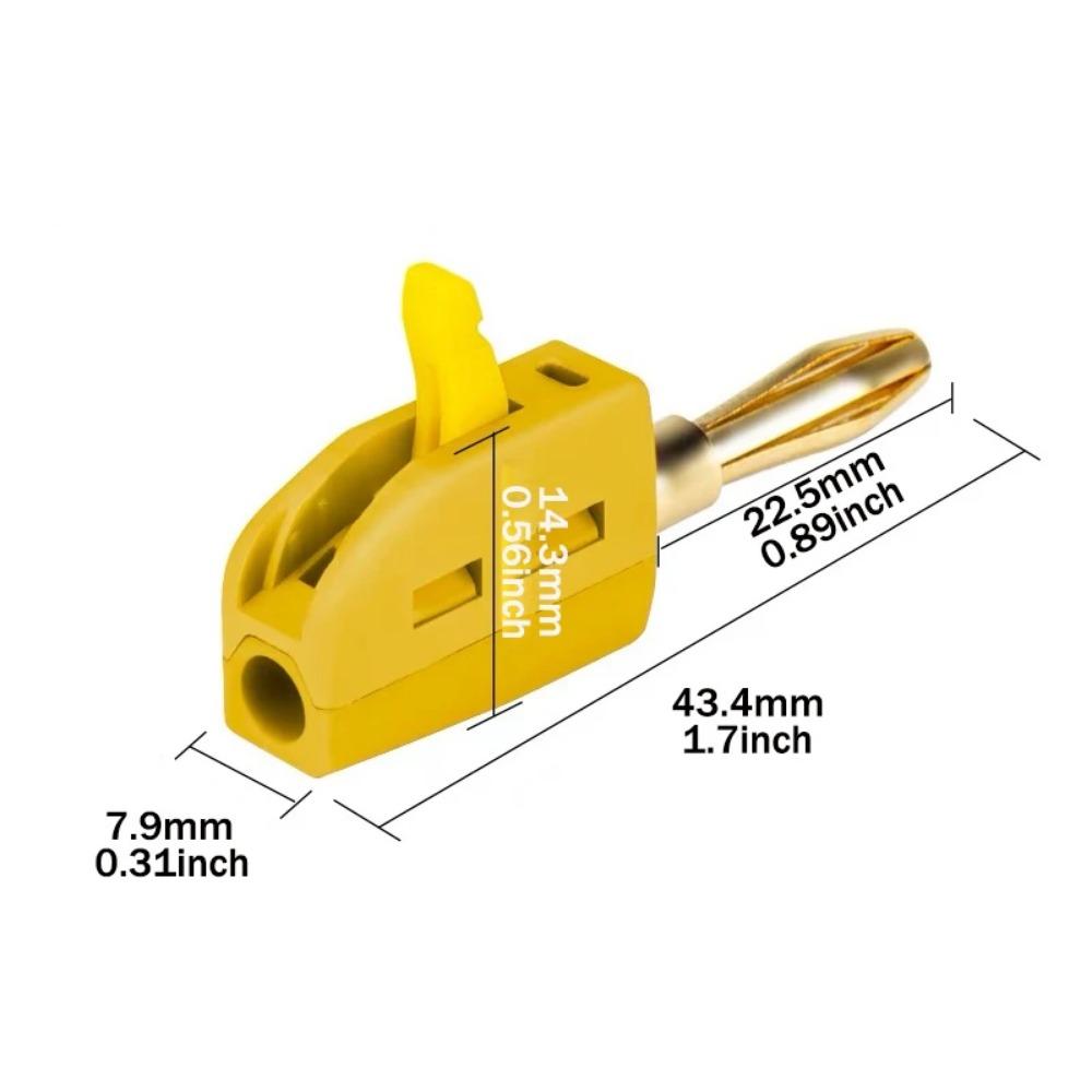 1Pcs Solderless Quick Connect Banana Jack High Current 32A Wire Connector Banana Plug  For Speakers