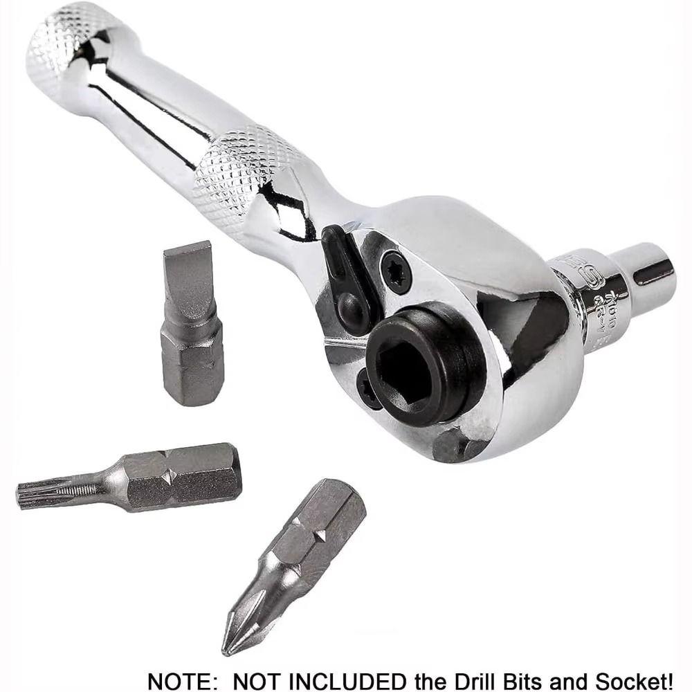 Reversible Mini Ratchet Wrench Quick-Release Quick Socket Ratchet  Professional Use