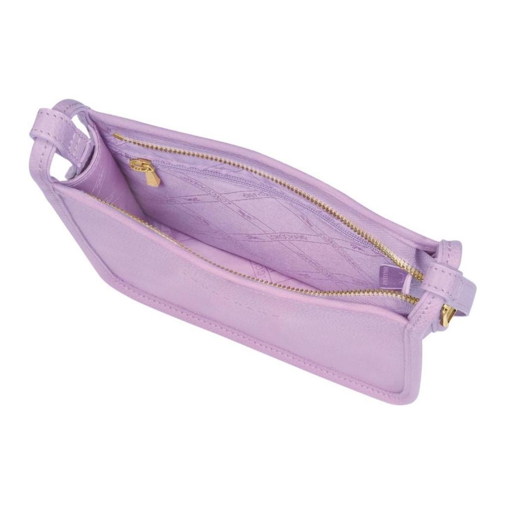 Longchamp Le Foulonné Leder Umhängetasche Damen Taschen Lila 10138021356