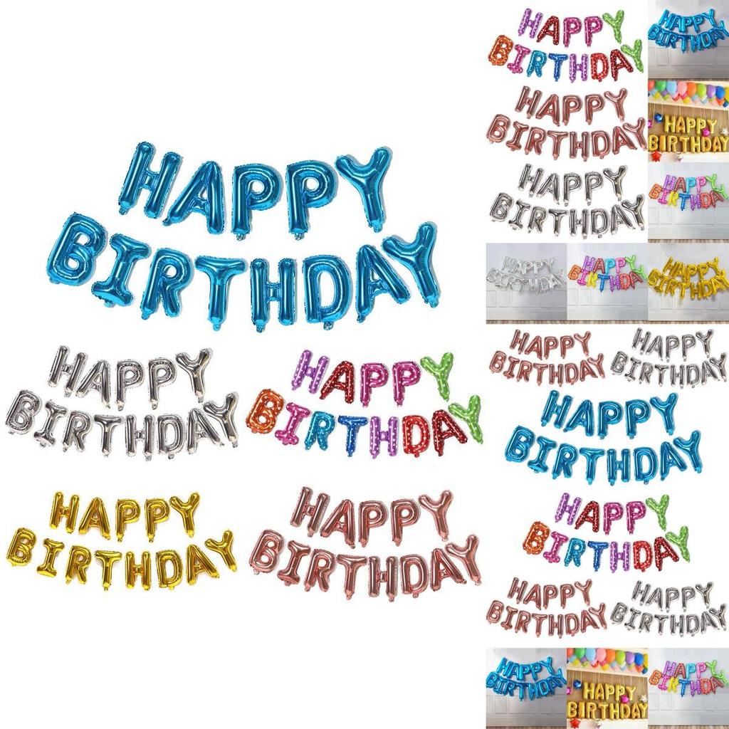 Elegant Silver Happy Birthday Letter Balloons For Memorable Birthday Parties