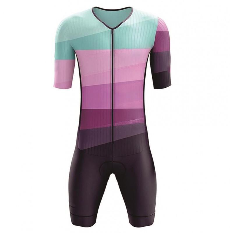 Herren Cycling Skin Suit Rennrad Zeitfahren Leistung Sommer Schnelltrocknend Kompressionspassform