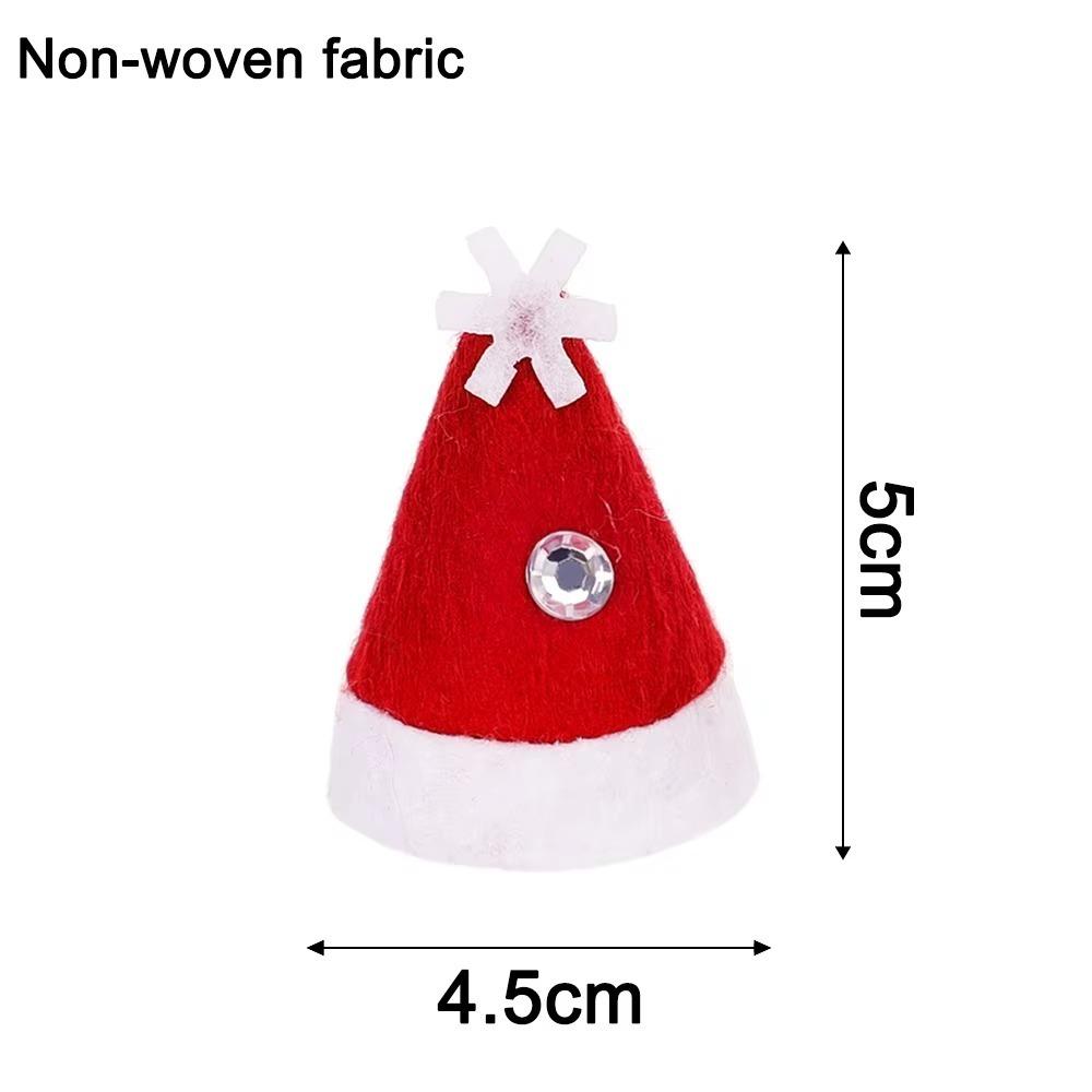 12 ks dárkových vánočních čepic Santa Claus čepice lízátko čepice láhev vína nová mini vánoční čepice párty