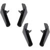 G-PLUS RV Rain Gutter Spout Long Version Left and Right Black Gutter Spout 3 1/2" Long 4pcs