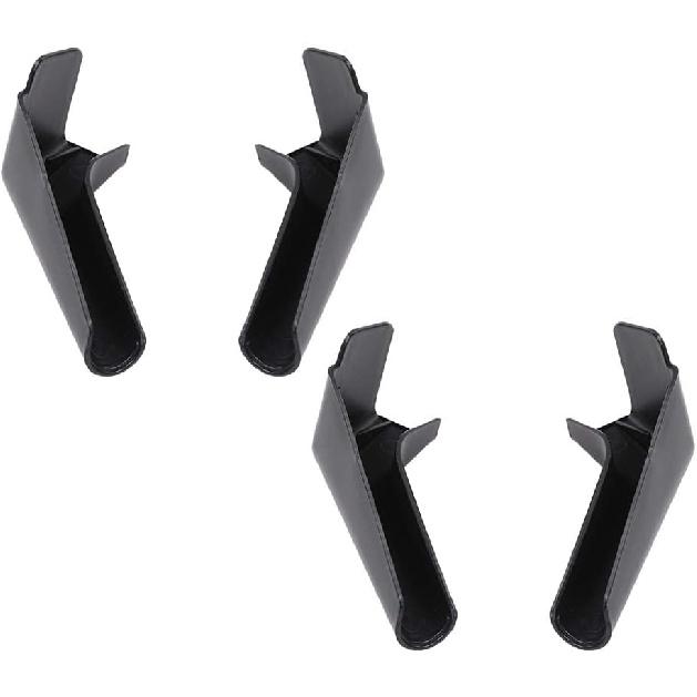 G-PLUS RV Rain Gutter Spout Long Version Left and Right Black Gutter Spout 3 1/2" Long 4pcs