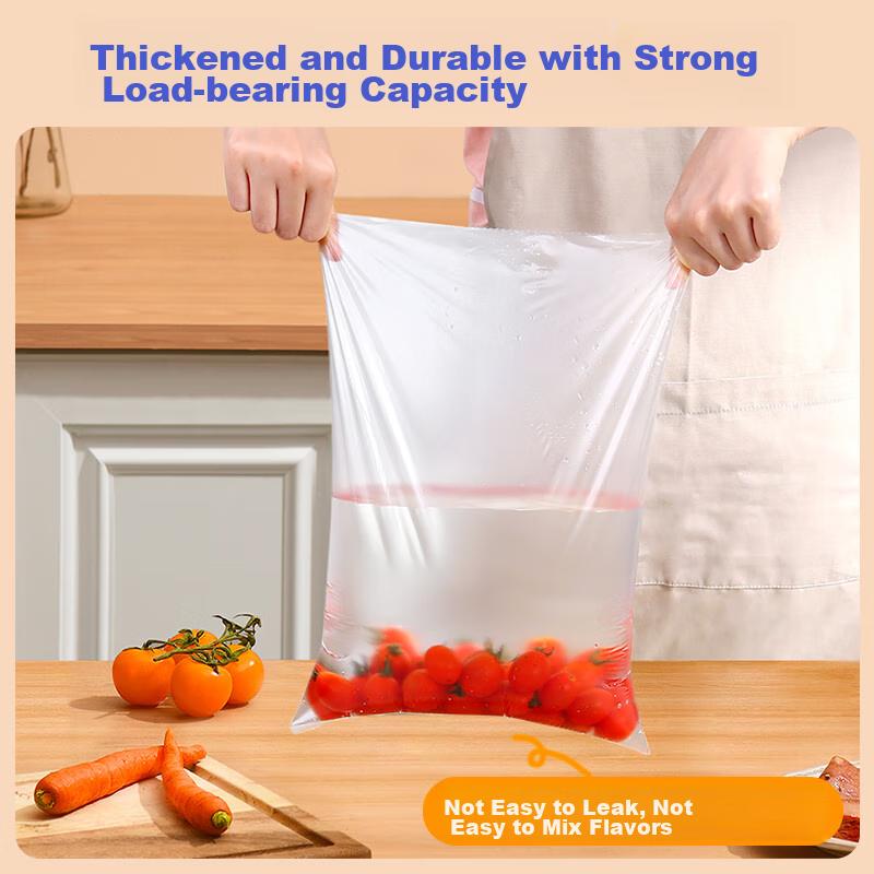 Yessel Food Storage Bags, Medium Size, Microwave Safe, 25*35cm, Thickened, 500 Count, Food-Grade, Commercial Use, Supermarket, Perforated Roll-Up Bags