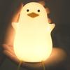 LED Nachtlicht Niedlich Exquisit Touch-Steuerung USB-Aufladung Nachtlicht mit Handyhalterung Enten-Nachtlampe
