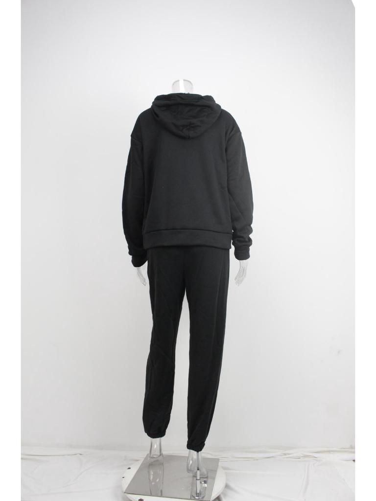 Damen Frühling Einfarbig Lässig Sweatshirt & Lange Hose Zweiteiler, 2025 Modekollektion.