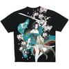 Battou Musume Men's Short Sleeve T-Shirt, Japanese Pattern, Black, 252138 (JP, Alphabet, LL, Black)