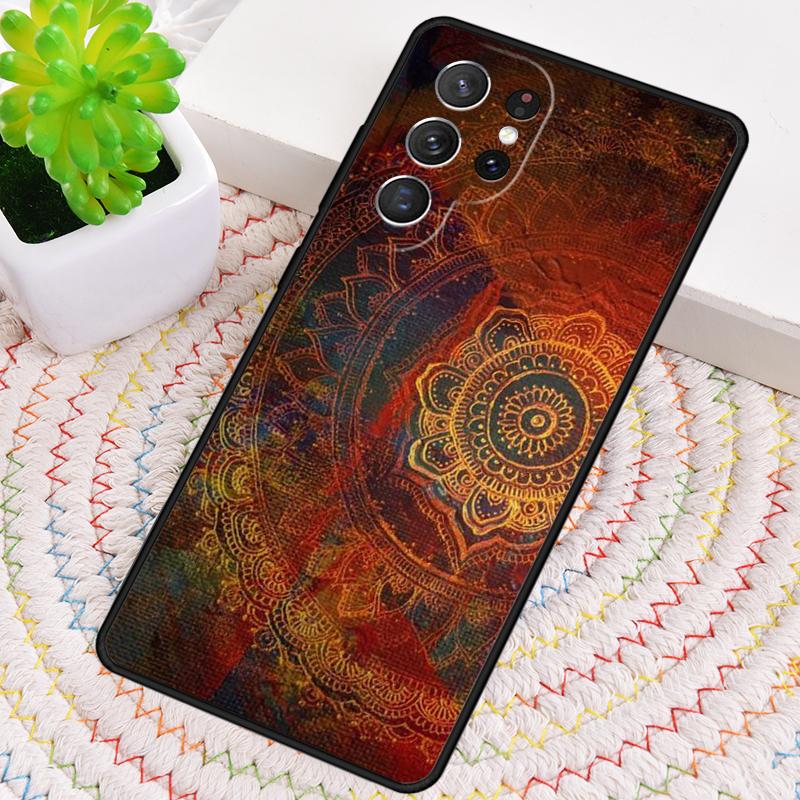 Indian Pattern Mandala Silicone Phone Case For Samsung Galaxy note 10 pro S26 S25 S24 S23 S22 S21 Plus S25Ultra Capa Cover