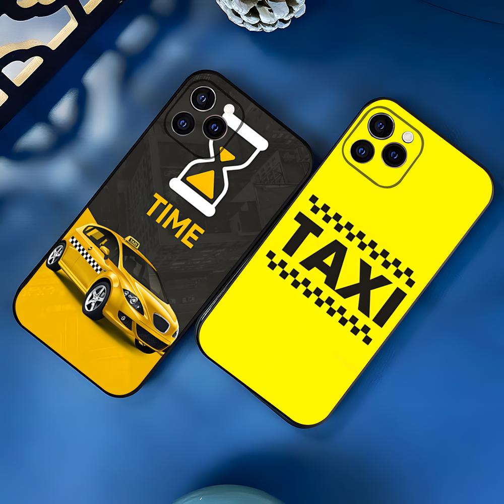 NYC Yellow Taxi Phone Case For IPhone 17 Pro Max 16 15 14 Pro Max 13 11 Air Plus Silicone Cover