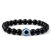 Boho Evil Eye Flower Beaded Stretch Bracelet for Men and Women - Yoga Energy Bracelet
