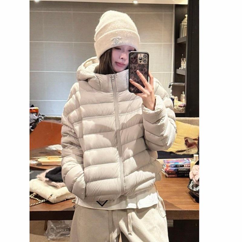 Rib cotton-padded clothes women's short hooded new small loose warm cotton-padded clothes turtle back winter cotton-padded jacket