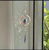 Crystal Circle Sun Catcher Hanging Wind Chime Light Cather Colorful Rainbow Prism Love Crystal Pendant Home Garden Decoration