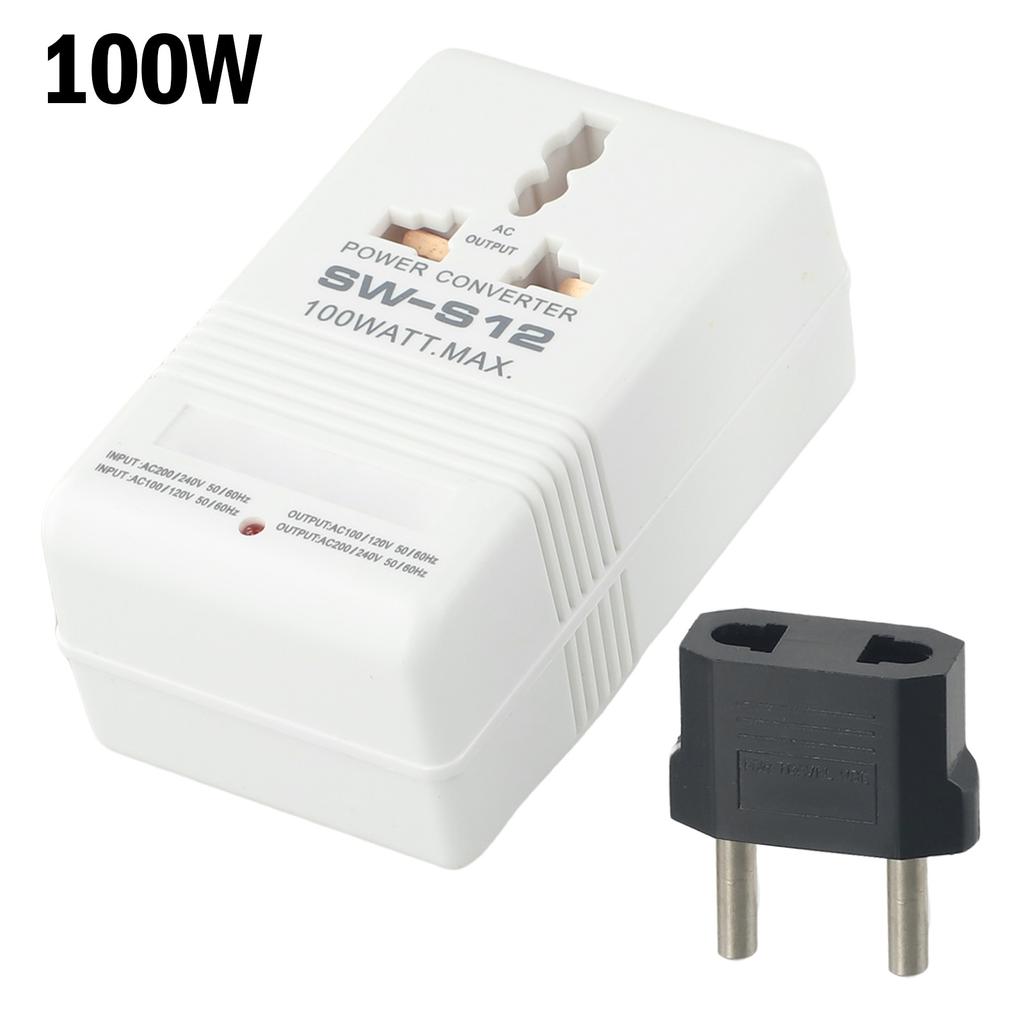 Step UP ODER Down Converter Transformator 100W 110V/120V Zu 220V/240V+EU Adapter Maximale Lastleistung 100W Stromwandler AC117V-230V