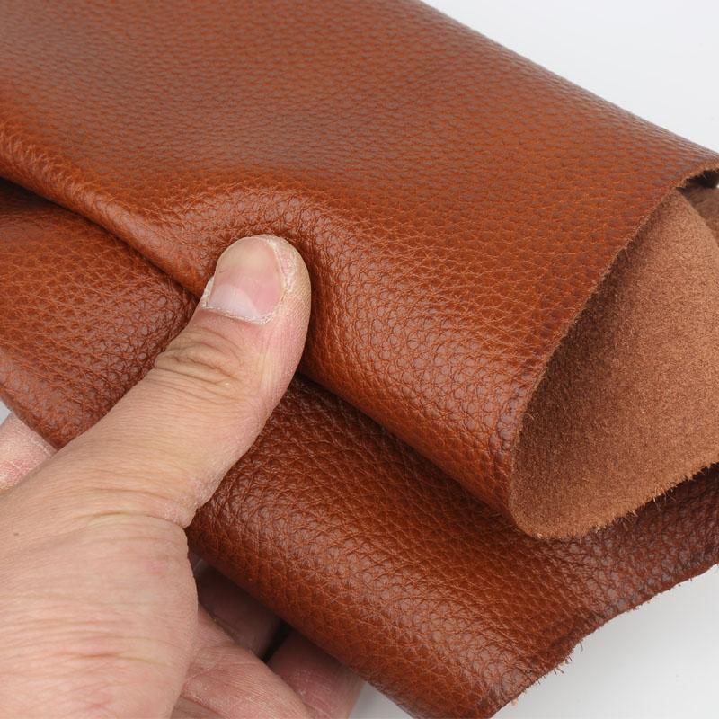 

1.5mm yellow brown dual color pullover layer cowhide leather leather material, red brown sofa head, seat, table cushion, lychee 21x14cm золотой