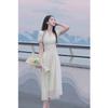 2026 Summer New Gentle Style Celebrity Temperament Waist Long Dress Summer Niche Short-sleeved Chiffon Fairy Dress