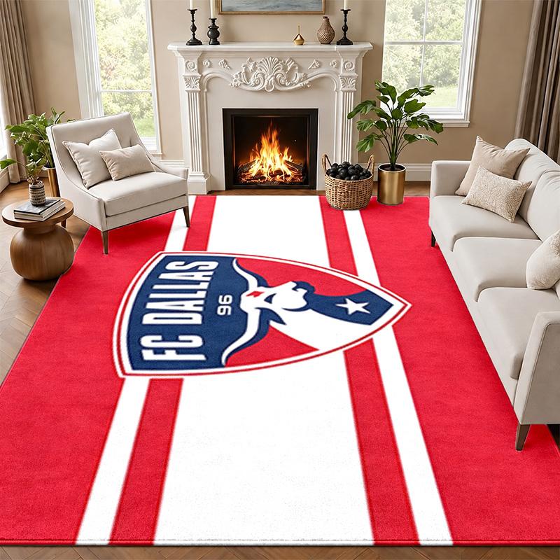FC Dallas Carpet Door Mat for Living Room or Bedroom Protective Mat Under Chair Office Decoration Christmas Gift Birthday Present