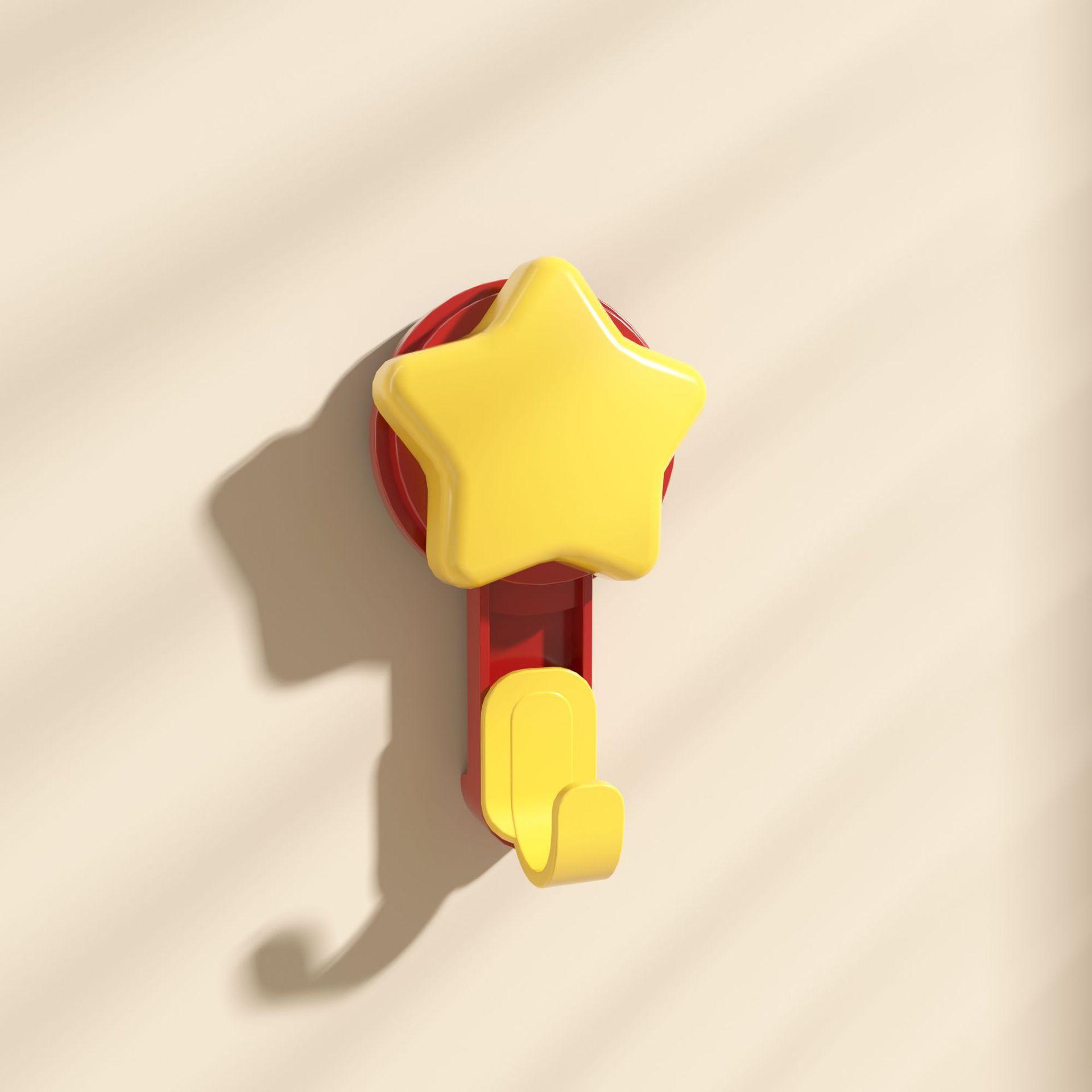 

1pc Star-Shaped Suction Cup Hook Available in 3 Colors,Strong Vacuum Suction Hook That Doesn T Require Drilling,Suitable for Use
