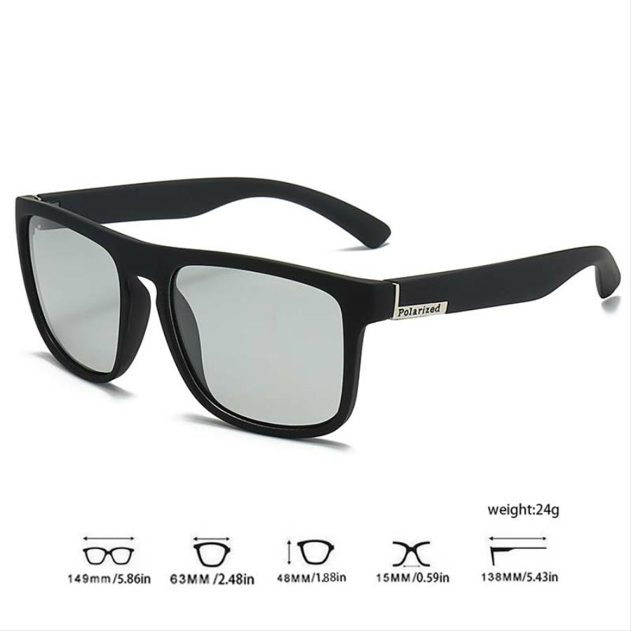 Fashion Photochromic Polarized Sunglasses Men Women Vintage Square Sun Glasses Man Brand Designer Driving Fishing UV400 Eyewear