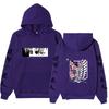 Attack on Titan Levi Ackerman Hoodie, Wings of Freedom Cherry Blossom Printed Pullover Hooded Sweatshirt Casual Long Sleeve Hoodie
