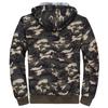 Men's Zip Up Hoodie Camouflage Heavyweight Winter Sweatshirt Fleece Sherpa Lined Warm Jacket