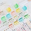 10Pcs Transparent Paper Clip Pusher Reusable File Clips for Students Office No-Punch Binding Document Organizer