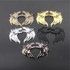 1 Paire Emblème Métal Tête de Loup 3D, Emblème de Style Arrière d'Aile pour Voiture Camion SUV Moto Motocyclette Etc.