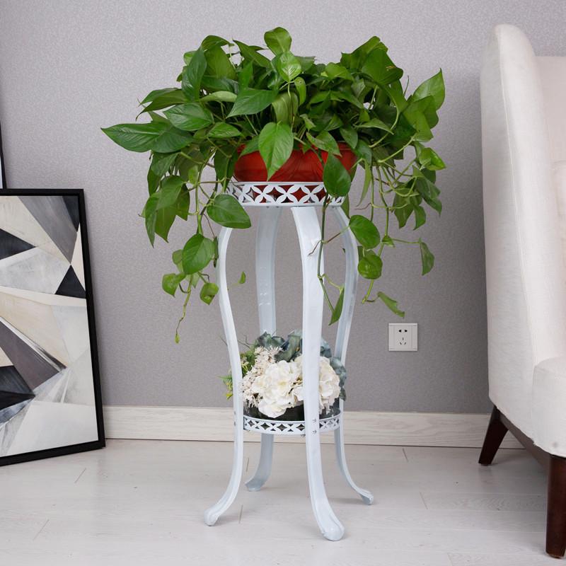 European-Style Multi-Layer Iron Flower Stand for Indoor and Balcony Use
