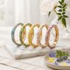 Flower Design Oil Drop Bracelet Wide Enamel Dropped Glaze Bangle Enamel Bracelet  Daily Wear