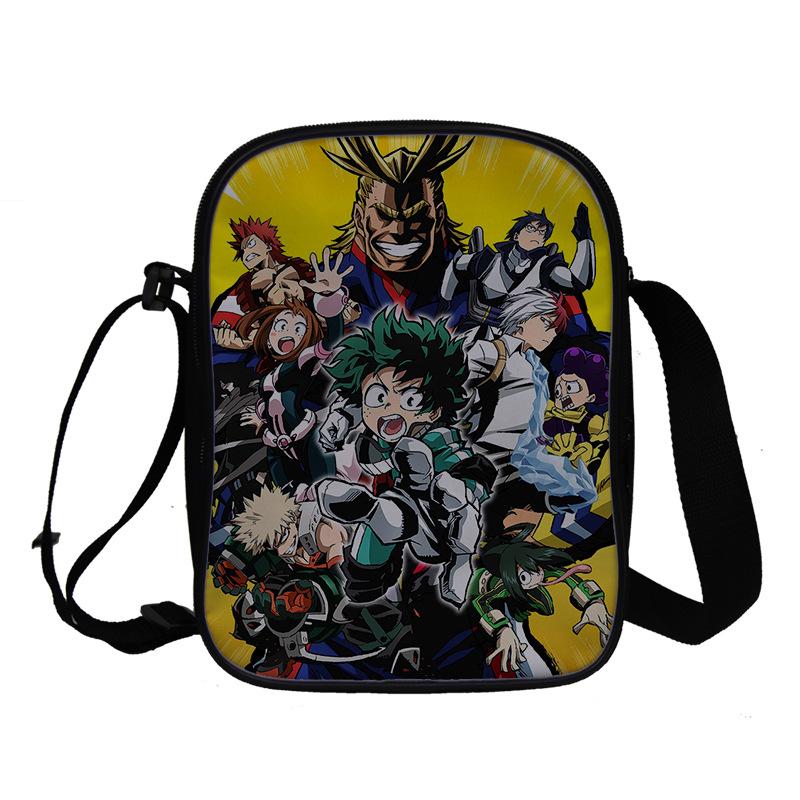 My Hero Academy Pattern Customized Student School Bag Full Color Backpack Double Shoulder Bag Travel Bag