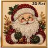 Kit de Pintura de Diamante 2D de Natal com Pérolas, Conjunto de Artesanato DIY de Arte com Diamante do Papai Noel, Decoração de Parede Criativa para Feriados para Iniciantes
