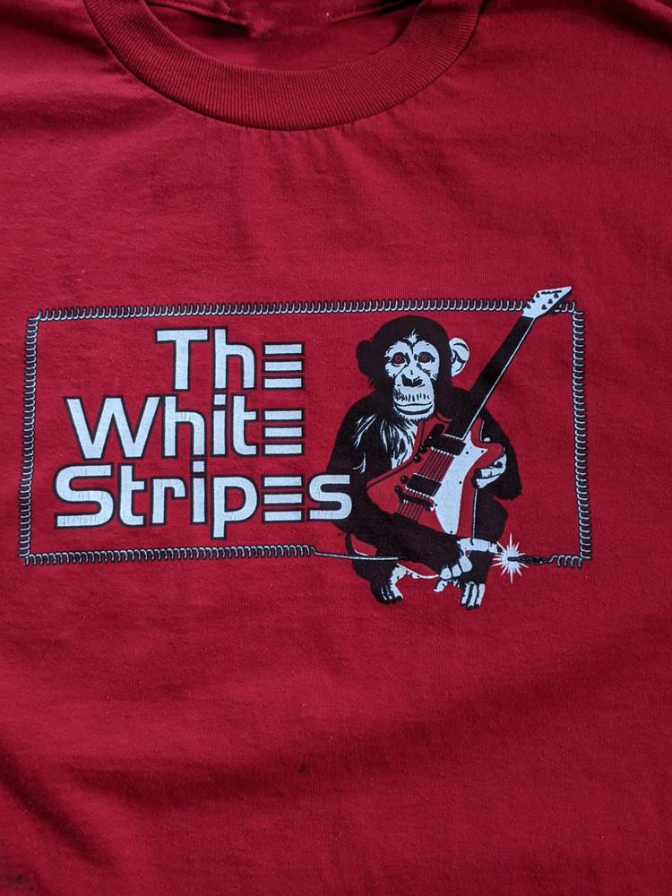 The White Stripes Monkey Guitar Unisex Vintage All size Red Shirt FN694 Unisex T-Shirt S