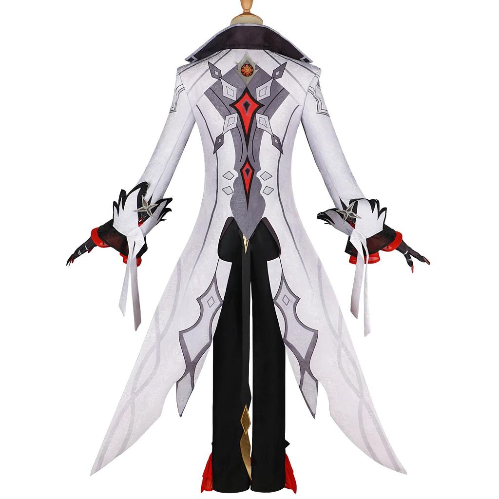 Genshin Impact Arlecchino Il Fante Costume Cosplay Set Completo Parrucca Uniforme Undici Fatui Harbingers Outfit Festa di Carnevale di Halloween