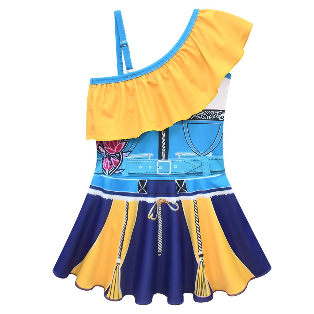 

20768 Kids Girls K-Pop Hunters Zoey Print One-piece Swimsuit Swimwear 160cm