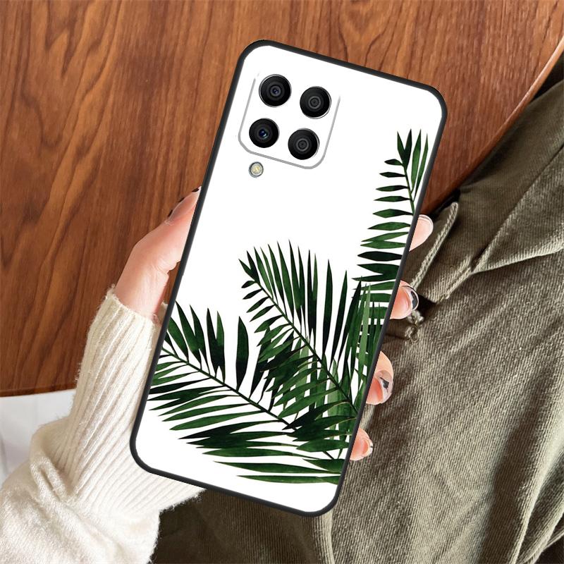 Summer Tropical Plants Leaf Case For Samsung Galaxy M06 M16 M36 M56 M33 M15 M55 M31 M13 M12 M14 M53 M32 M52 M35 M34 M54