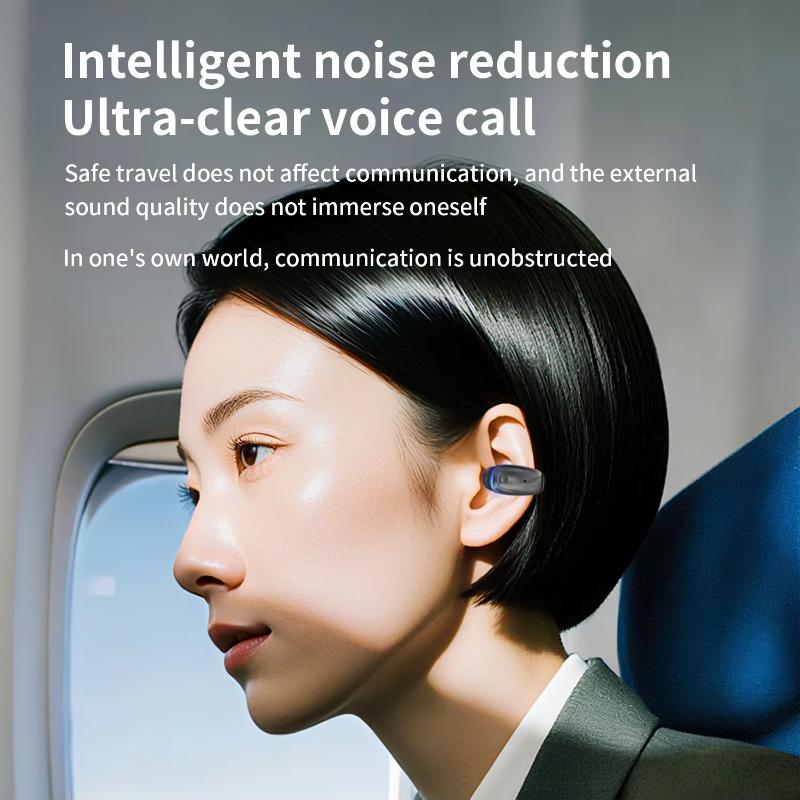 1 Set Bone Conduction 5.3 Wireless Bluetooth Headset Single Ear Clip-on Lightweight Headphone for Daily Use Gifts