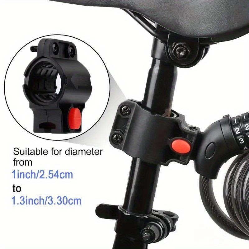 1pc Bike Lock, 4 Feet Bike Locks Cable, High Security 5 Digit Resettable Combination Coiling Bicycle Lock, Heavy Duty Anti Theft Cable Locks