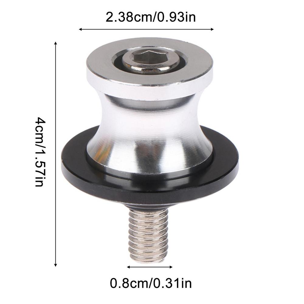 Motorcycle Swing Arm Sliders M8 Swing Arm Slider Stand Screws Swingarm Spools For Lifting Pin Screw Rear Sliders M8 Threads