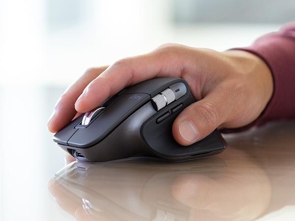 Logitech MX Master 3S for Business Wireless Mouse RF Wireless + Bluetooth, Laser, 8000 DPI, Graphite