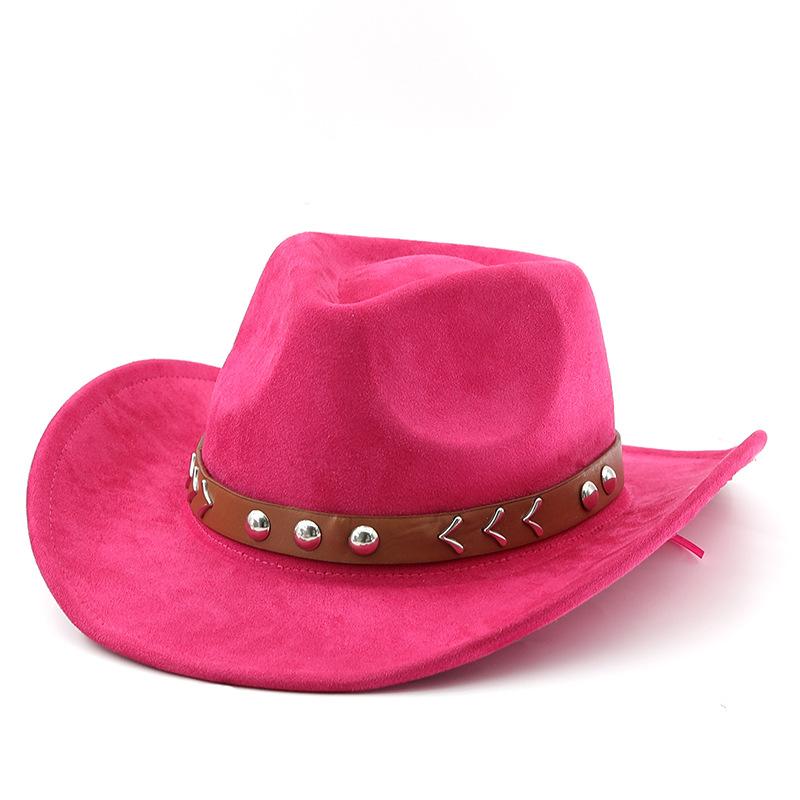 Wind Suede Denim Hat for Men and Women Couple Ethnic Style Roll Brim Top Hat Sun Hat Jazz Hat