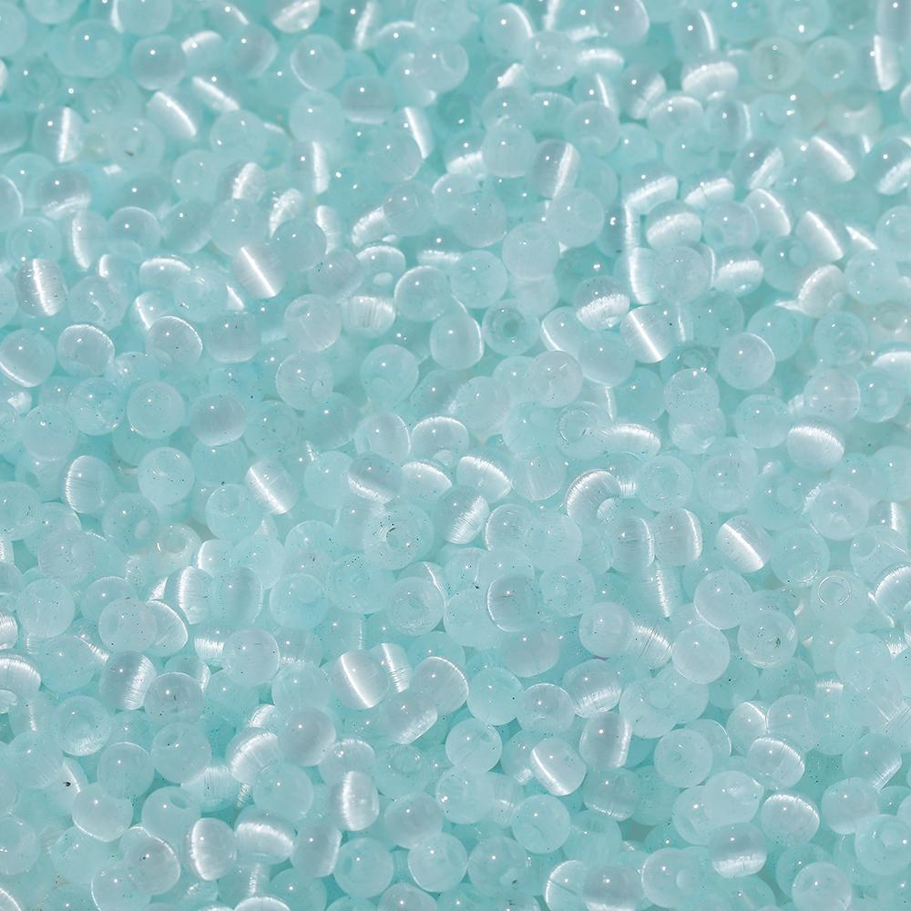 100 Stück/Los 4mm farbige Glas Katzenaugenperlen rund lose Abstandshalterperlen für DIY Schmuckherstellung Halsketten Ohrringe Bastelbedarf